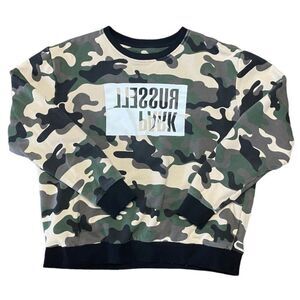 Russell Park mens XL sweater camo green